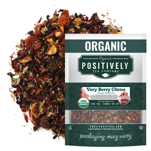 Vista 132 de Organic Positively Tea Company, Bolsas de té herbal de hibisco, 100 unidades, bolsas de té ecológicas, sin OGM