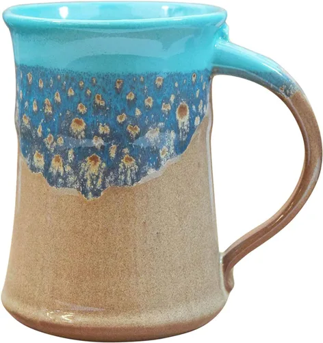 Vista 13 de Clay in Motion Taza grande (Cobalt Canyon)