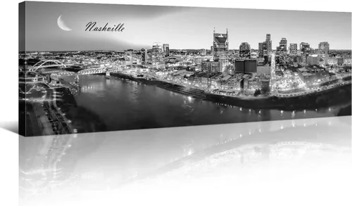 Vista 43 de Atlanta Skyline - Arte de pared para sala de estar, lienzo de paisaje urbano, decoración moderna para el hogar, imágenes panorámicas, edificio