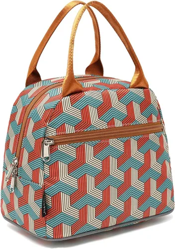 Vista 11 de Bolsa de almuerzo aislada FlowFly - Bolsa de asas organizadora para mujeres/hombres, Alpaca