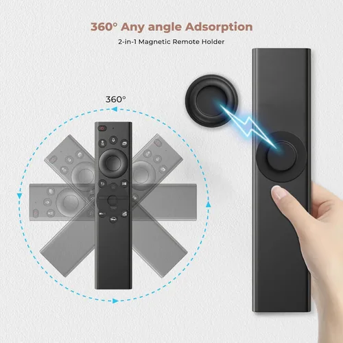 Vista 4 de UMUST 4 soportes magnéticos para control remoto, soporte de pared autoadhesivo de silicona para control remoto, organizador de almacenamiento