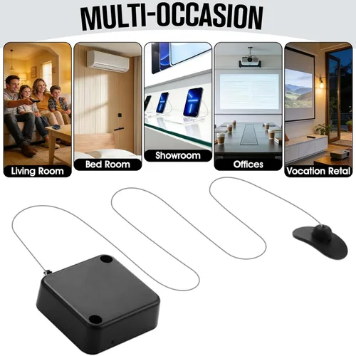 Vista 6 de I3C Correa retráctil para control remoto, rescate de control remoto, 6.6 pies / 2M de control remoto con candado de seguridad para TV y DVD, nunca