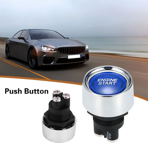 Vista 3 de AICEL Interruptor de arranque de botón de encendido para automóvil, camión, barco, RV, ATV, botón de arranque de motor de 12 V 50 A, interruptor