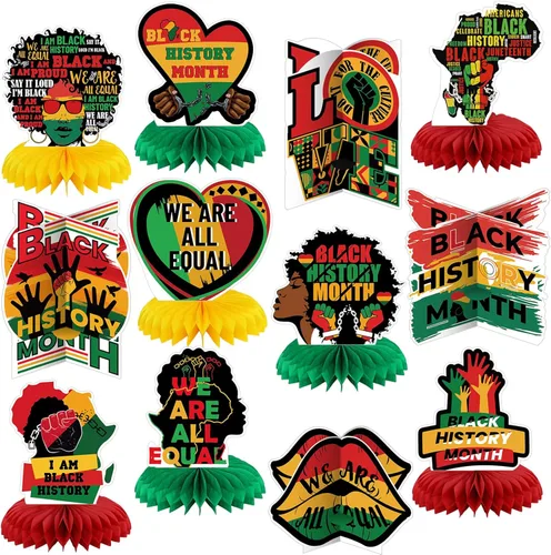 Vista 8 de Pickmesh 12 piezas de decoración de fiesta de jubilación, panal de abeja dorada con purpurina dorada, centros de mesa de jubilación, centros de mesa