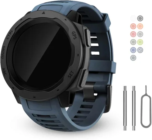 Vista 14 de Correa de repuesto para reloj Garmin Instinct, correa de silicona suave compatible con Garmin Instinct 2/Solar/Tactical