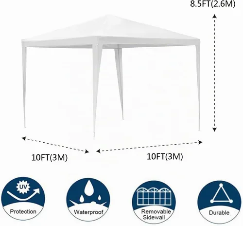 Vista 6 de Carpa para exteriores, carpa de fiesta de boda, refugio de campamento, refugio instantáneo comercial, tienda de campaña impermeable con paredes