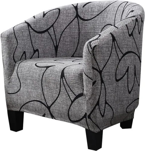 Vista 16 de HOTNIU Funda para silla de club, fundas para sillas de bañera para sillones, funda elástica para sillón, protector de silla de club, cubiertas