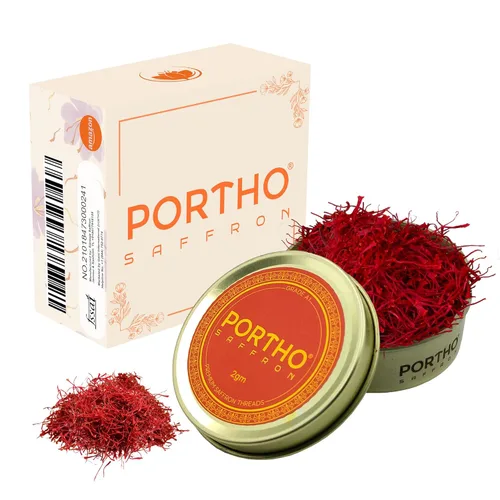 Vista 10 de PORTHO Azafrán, hilo superior de azafrán de Cachemira Super Negin de grado premium para paella, postres, risotto, té con leche dorada y todos