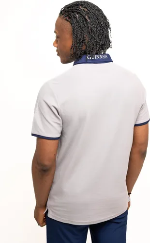 Vista 3 de Guinness Grey Performance Polo - Camisa de golf para hombre, mezcla de algodónpoliéster, tela transpirable, ropa deportiva