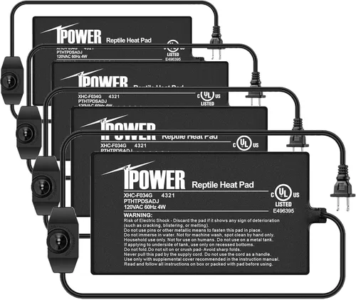 Vista 12 de iPower Almohadilla térmica para reptiles de 4 x 7 pulgadas, calentador de terrario para animales pequeños