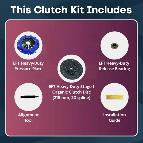 Vista 2 de EFT Stage 1 Performance - Kit de embrague para Honda Civic DX GX LX EX HF 1.8L 2006-2014 - Mejora de rendimiento resistente para un compromiso