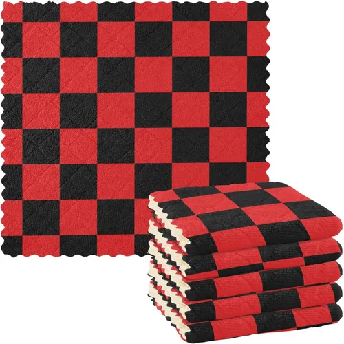 Vista 13 de ALAZA Ancient Egypt Culture - Juego de 6 paños de cocina para mujer, paños de cocina lavables de secado rápido, paño de limpieza reutilizable, 11 x