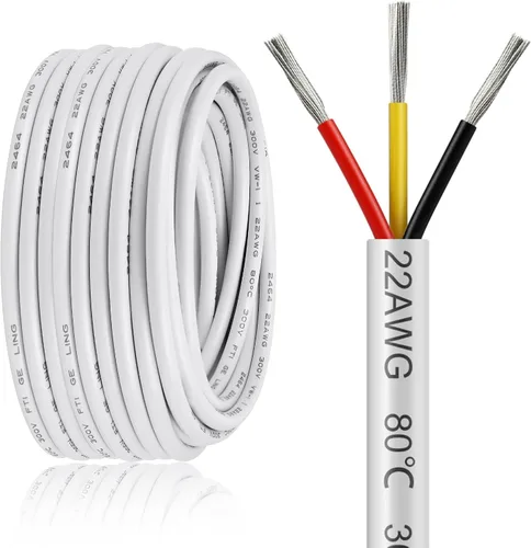 Vista 9 de Cable eléctrico de 10 pies, calibre 16, 3 conductores, cable eléctrico de 16 AWG, cable de cobre estanñado sin oxígeno de 16/3, cable de baja