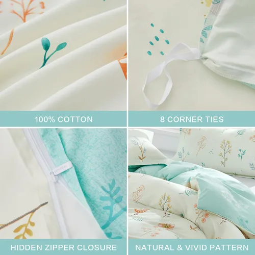 Vista 103 de SAPHREAS Juego de funda de edredón de algodón, tamaño King, a cuadros color gris oscuro y gris, geométrico, 3 piezas, 1 funda de edredón y 2 fundas