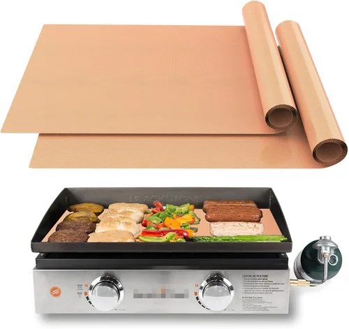 Vista 21 de UBeesize Rollo de Alfombrillas para Parrilla de 13 x 90 Pulgadas para Parrilla al Aire Libre - Tapete de Parrilla BBQ Antiadherente de Servicio