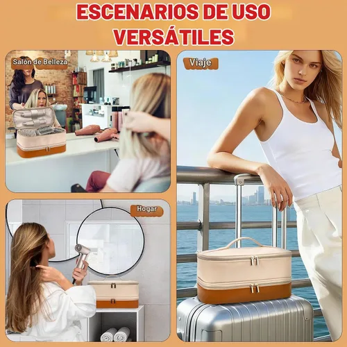 Vista 7 de Estuche de transporte de viaje para secador de pelo Shark Flexstyle FlexFusion Airwrap Brush Bolsa de almacenamiento de doble capa Accesorios