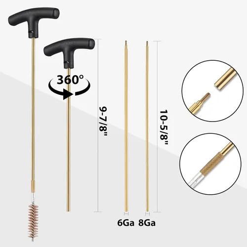 Vista 3 de FLISSA Kit universal de limpieza de armas, cepillos de metal, juego de herramientas de limpieza para pistolas, caza, pistola, pistolas de tiro