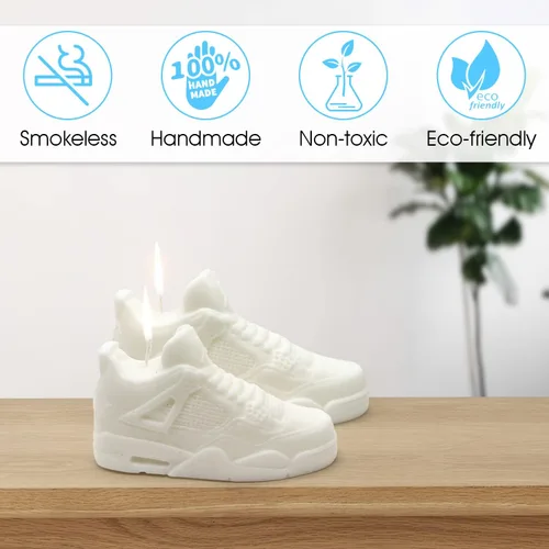 Vista 2 de Sneaker Candle - Vela 100% cera de soja zapato decorativo para decoración del hogar, sala de estar, estética de dormitorio de niños. Un