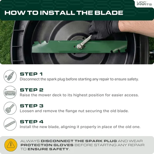 Vista 9 de UDC Parts 532173921 cuchillas de cortacésped para Husqvarna 48 pulgadas 173921 YTH2348 GTH2548 YTH2148 2748GLS YTH2448 YTH2748 YTH1848XP 532 17