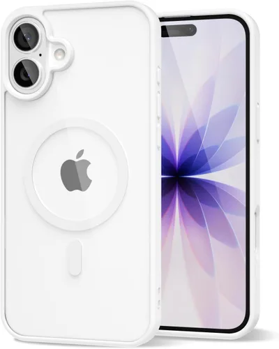 Vista 181 de oakxco Funda magnética transparente compatible con Magsafe, delgada, transparente, no amarillea, híbrida de silicona suave y cubierta protectora