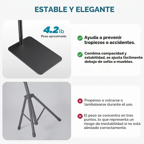 Vista 2 de Soporte de piso para tableta InnoGear, soporte de teléfono para cama ajustable universal compatible con iPhone iPad Pro Air Mini, Samsung Tab