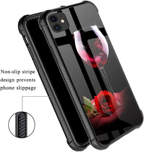 Vista 4 de ZHEGAILIAN Funda compatible con iPhone 11, funda protectora de TPU suave antideslizante reforzada con cuatro esquinas a prueba de golpes, compatible