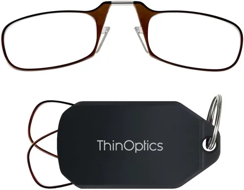 Vista 8 de Always With You by ThinOptics Classic Keychain Reading Glasses Funda negra/marcos negros