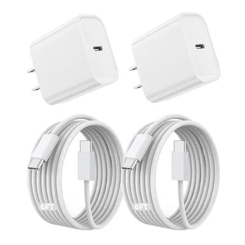 Vista 14 de Cargador rápido para iPhone, 10 pies y 20 W [certificado Apple MFi] USB tipo C, bloque de carga rápida, cargador Lightning para iPhone con cable