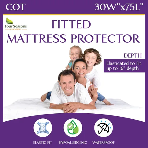 Vista 19 de Protector de colchón impermeable tamaño individual - Estilo sábana ajustable - Cubierta hipoalergénica de calidad premium que protege contra