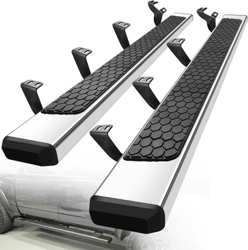 Vista 13 de COMNOVA - Estribos laterales de 6.5 pulgadas compatibles con Chevy Colorado/GMC Canyon Crew Cab 2015-2026. Estribos negros para Colorado Crew Cab.