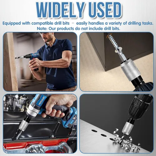 Vista 7 de Adaptador de martillo giratorio con liberación rápida, adaptador de taladro de impacto para convertir taladros eléctricos en martillos eléctricos