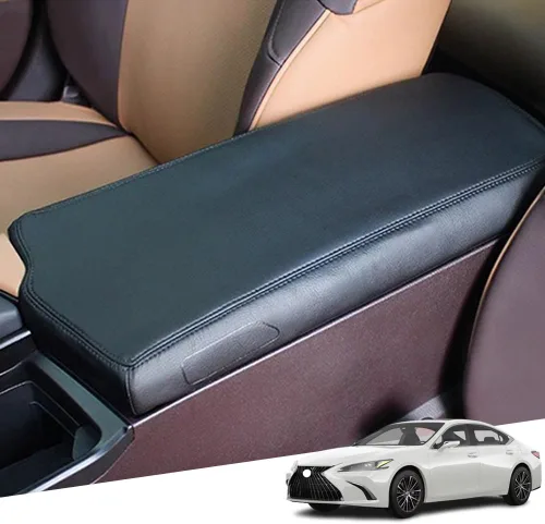 Vista 55 de Great-luck Funda de cuero para consola central con protector de reposabrazos y accesorios (costuras negras) para Nissan Rogue