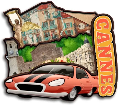 Vista 26 de Toulon Provence-Alpes-Cote d'Azur Francia - Imán para nevera Colección de madera 3D Madera hecha a mano recuerdos de la ciudad de viaje, imán
