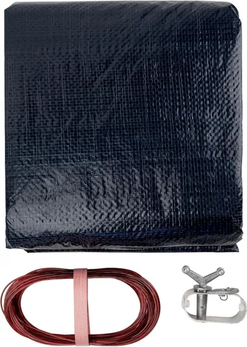 Vista 3 de Winter Block Cubierta de invierno resistente para piscina 15 pies redonda, resistencia 12x12, garantía de 12 años Resistente a rayos UV y al