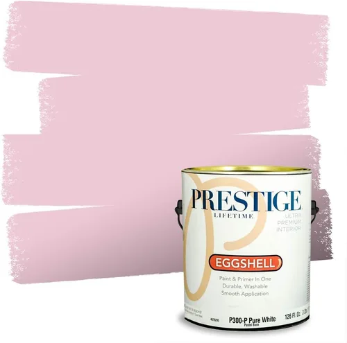 Vista 211 de Prestige Paints E100-T-SW6591 Pintura exterior e imprimación en uno, 1 galón, plano, combinación comparable de Sherwin Williams Amaryllis, 1 galón