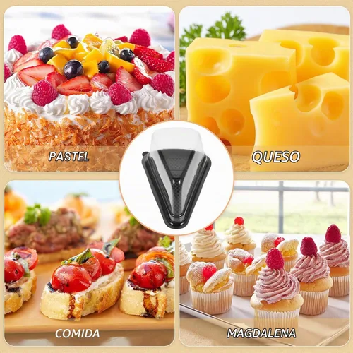 Vista 3 de KICHOUSE 10Pcs Triangle Plastic Mousse Box with Clear Lid Reusable Food Grade Cake Container for Sandwiches Desserts Cookies