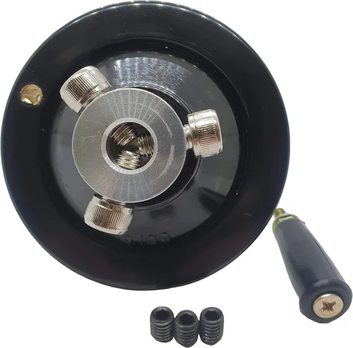 Vista 7 de Volante manual definitivo de 3.15" se adapta a ejes de 1/2" o más pequeños – Bloqueo único de 3 puntos para agarre firme, resistente a la intemperie