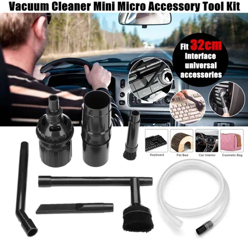 Vista 2 de Kit de accesorios micro 9 unids/set mini micro herramienta coche vehículo kit universal aspiradora cepillo boquilla herramienta hendidura