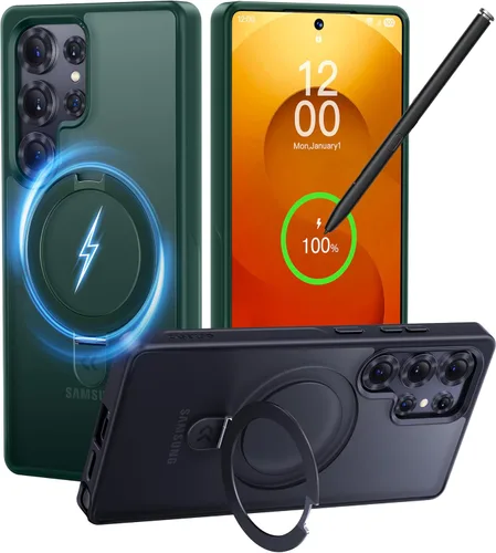 Vista 8 de CASEKOO Funda magnética patentada para Samsung Galaxy S25 Plus [protección militar contra caídas de 16 pies] [compatible con MagSafe] Funda delgada