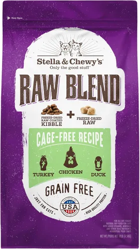 Vista 10 de Stella & Chewy's Raw Blend Premium Kibble Comida para Gatos – Sin Granos, Comidas Ricas en Proteínas – Receta de Aves de Corral Criadas en Libertad