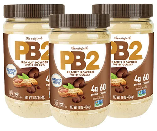 Vista 7 de PB2 Paquete de mantequilla de maní en polvo - Original PB2 and Cocoa PB2 Peanut Butter Powder (dos frascos de 16 onzas)