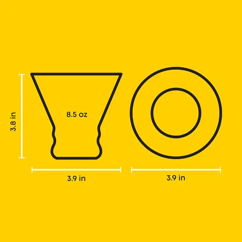 Vista 2 de JoyJolt Afina - Juego de 4 vasos de Martini sin tallo, vasos de licor de 8.5 onzas para cóctel y margarita, tazas de vidrio de bar, tazas de postre