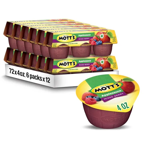 Vista 14 de Mott's Puré de manzana, taza de 4 onzas, 18