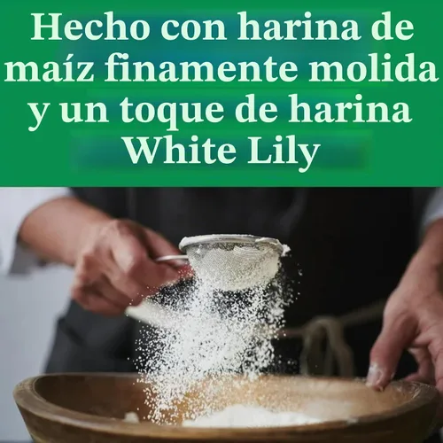 Vista 5 de White Lily Mezcla de harina de maíz blanca con suero de leche autolevantada enriquecida, bolsa de 5 libras