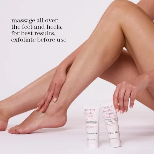 Vista 5 de THISWORKS Perfect Heels Rescue Balm: una fórmula vegana natural para nutrir, reparar e hidratar con cardo de algodón, aceites esenciales de limón