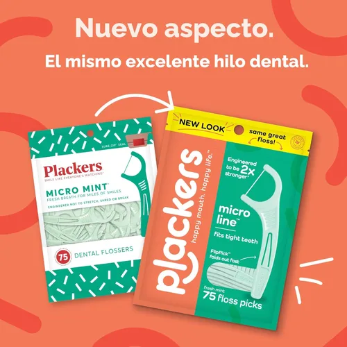 Vista 3 de Plackers Micro Line - Aplicadores de hilo dental, palillo plegable FlipPick, Tuffloss, fácil almacenamiento con sello seguro, sabor a menta fresca