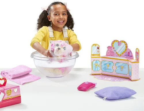 Vista 4 de Little Live Scruff-A-Luvs Cutie Cuts: Afeitar, revelar y estilizar, mascota de peluche rescatada - cachorro rosa
