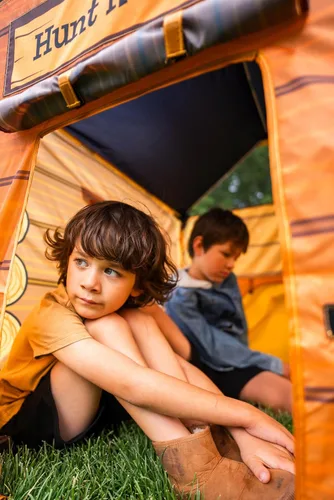 Vista 9 de Pacific Play Tents 61804 Kids Hunt'n Cabin Tent Playhouse, 39 x 27 x 43 pulgadas, marrón