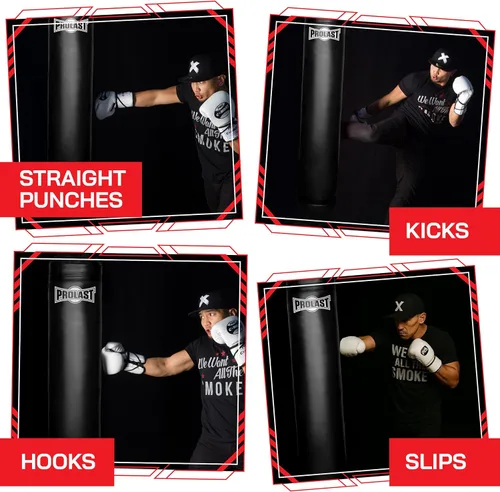 Vista 2 de PROLAST Heavy Punching Kicking Bag for Adults, Boxing, MMA, Martial Arts, Muay Thai, Strength Training Equipment, 5ft, 100 lbs, Classic Logo