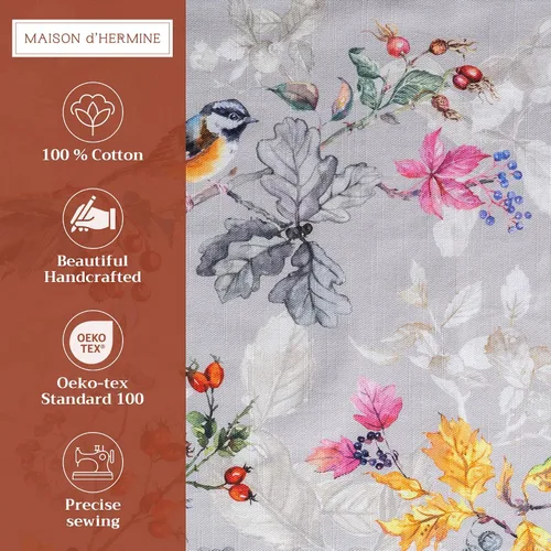 Vista 2 de Maison d' Hermine - Juego de 4 manteles individuales decorativos y lavables, de 100 % algodón para regalar, comedor, hogar, boda, banquete, bufé